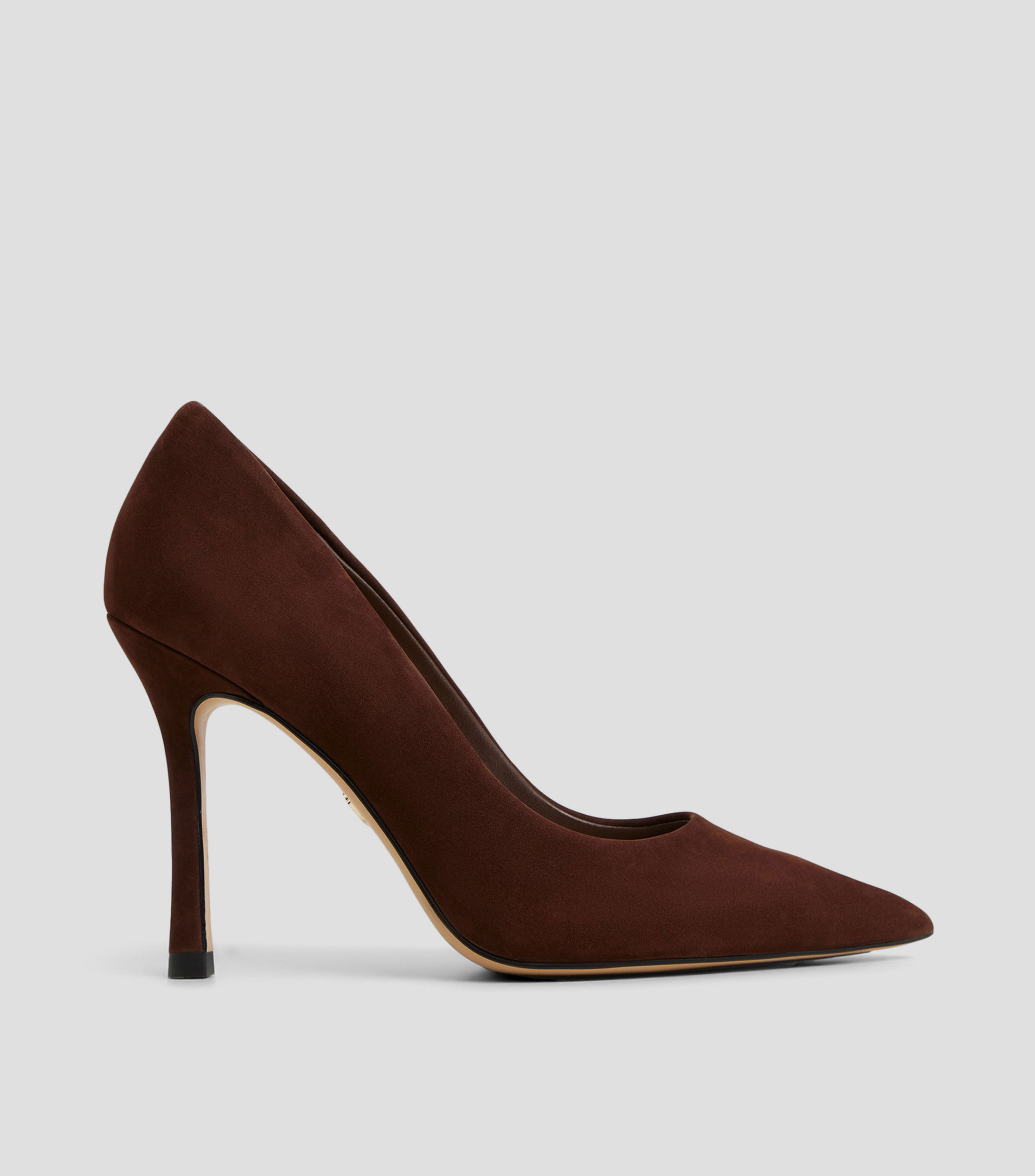 Zapatillas Slip on con tacón alto de aguja en piel Mujer